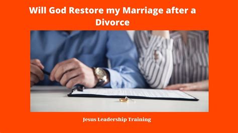 We are all bound to this unchanging moral truth, and there are few things more primal, more inherent in creation itself, than the marriage covenant. . God restored my marriage after separation